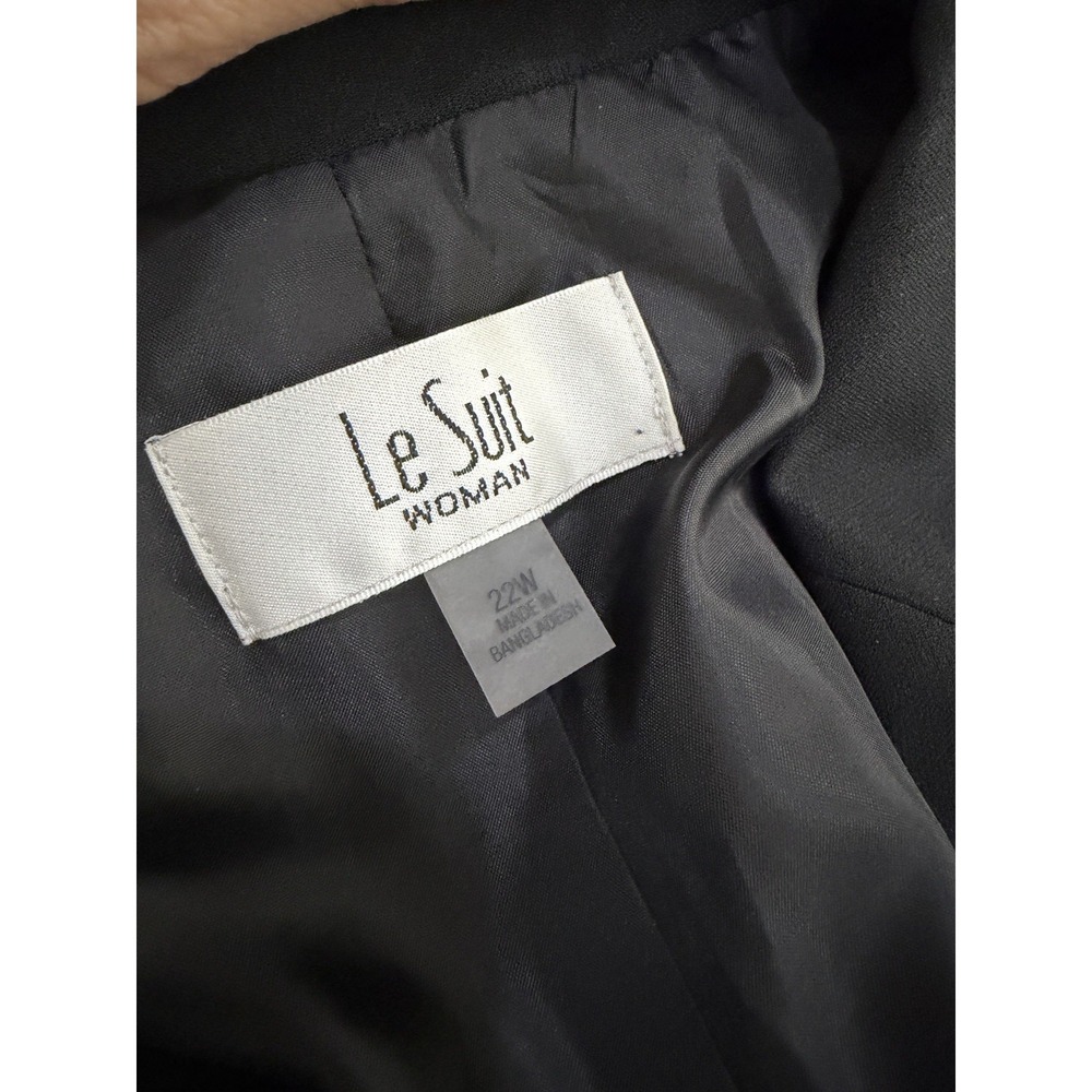 Le Suit women black 2- piece pants suits size 22W - Picture 5 of 15